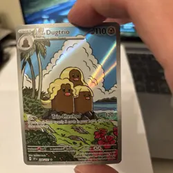 Pokemon TCG Alolan Dugtrio Card 208/191 Surging Sparks Illustration Rare - Image 1
