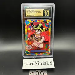 CGC PRISTINE 10 Luffy P-110 Premium Card Collection ONE PIECE DAY 25 Japanese - Image 1