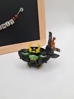 Bakugan Darkus Krakix & Lansor Combat Set Gundalian Invaders Rare W/ Card - Image 3