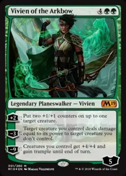 Vivien of the Arkbow - Foil - Planeswalker Deck Exclusive Magic mtg Heavy Play, - Image 1