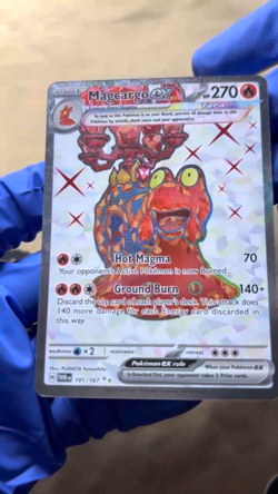 Magcargo ex Full Art Pokemon TCG 'Twilight Masquerade' 191/167 NM ULTRA RARE - Image 2