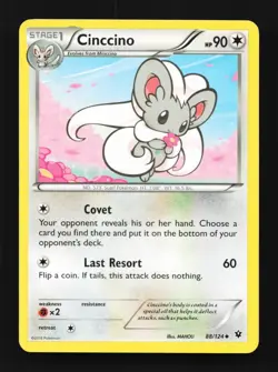 Cinccino 88/124 Fates Collide English Pokemon Card TCG - Image 1