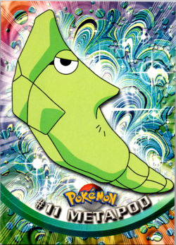 1999 Topps Pokemon Series 1 - Metapod #11 Blue Logo Non Holo - Image 1