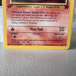 Pokemon TCG Charmander Team Rocket 50/82 Regular 1st Edition - Image 2