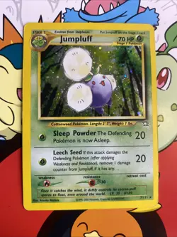 2000 Jumpluff #7/111 Holo LP Rare Pokemon Neo Genesis Vintage WOTC - Image 1