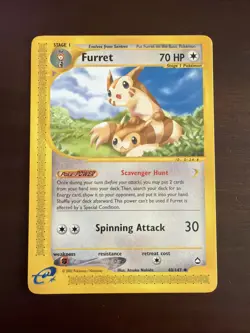Furret 48/147 - Pokemon TCG Non-Holo Aquapolis Set 2003 WOTC - NM - Image 1