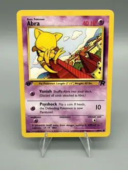 1st Edition Abra 49/82 - Team Rocket - Common - Pokemon - LP/NM - Image 1