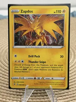Pokemon TCG - Zapdos 048/185 - SWSH Vivid Voltage - Holo Rare NM - Image 1
