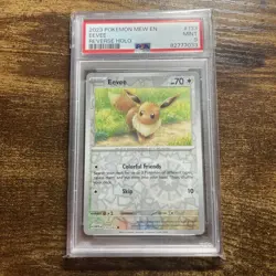 2023 POKEMON MEW EN-151 REVERSE HOLO #133 EEVEE PSA 9 - Image 1