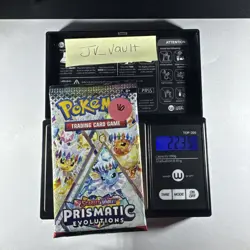 22.35g Prismatic Evolutions Pokemon Booster Pack New Sealed - Image 1
