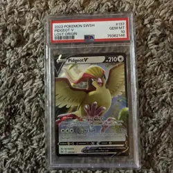 PSA 10 GEM Mint Pidgeot V 137/196 Ultra Rare Holo - Pokemon Lost Origin - Image 1