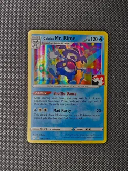 Pokemon TCG Galarian Mr. Rime 036/189 Darkness Ablaze Prize Pack Series One Holo - Image 1