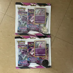 Pokemon TCG Fusion Strike 3 Pack Blister Factory Sealed Espeon Set of 2 - Image 1