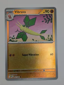 2025 Pokemon Phantasmal Flames REVERSE HOLO Vibrava #52/94 - Image 1