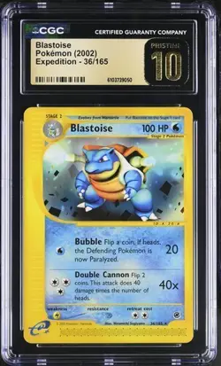 Blastoise *CGC PRISTINE 10* E-Reader *#36* Expedition *2002* Vintage * Pokemon - Image 1