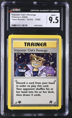 2000 Pokemon 1st Edition PSA CGC 9.5 Rocket Imposter Oak's Revenge 76/82 - Image 1