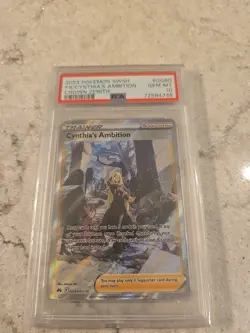 Pokemon Sword Shield Crown Zenith Full Art Cynthia's Ambition GG60 PSA 10 - Image 1