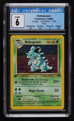Nidoqueen Holo 1st Ed. Pokemon Jungle CGC 6 1999 - Image 1