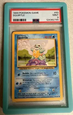 Pokemon 1999 PSA 9 Base Set Squirtle & Bulbasaur-Great Starter Pair! - Image 2
