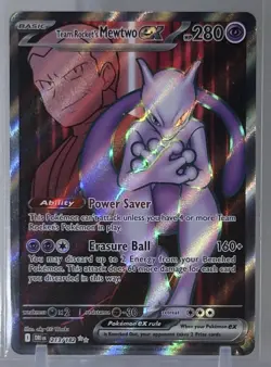 Team Rocket's Mewtwo ex 2025 Pokemon TCG #213/182 Destined Rivals Ultra Rare - Image 1