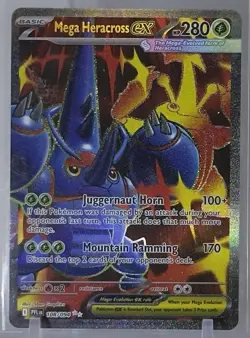 Mega Heracross ex 2025 Pokemon TCG #108/094 Phantasmal Flames Ultra Rare Holo - Image 1