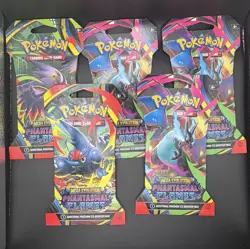 Lot of (5) Pokemon Phantasmal Flames Sleeved Booster Packs Bundle New Sealed - Image 1
