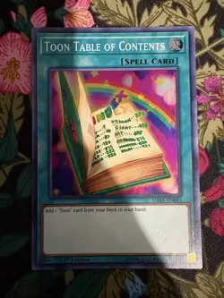 Yu-Gi-Oh! TCG Toon Table of Contents 1st Edition Super Rare DASA-EN043 - Image 1