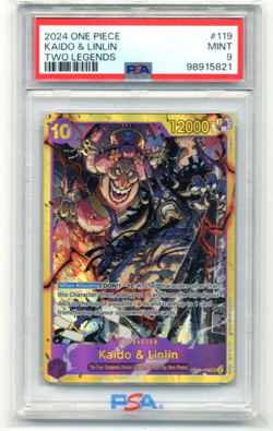 2024 One Piece Two Legends OP08 #119 Kaido & Linlin SEC PSA 9 - Image 1