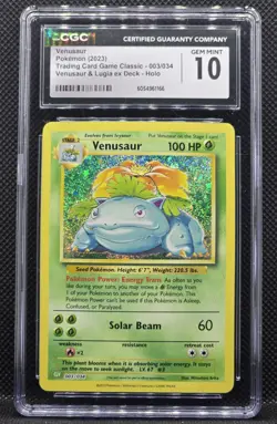 Venusaur Pokemon (2023) 003/034 Venusaur & Lugia Ex Deck Holo Gem Mint 10 CGC - Image 1
