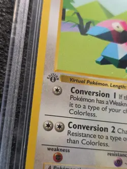 ERROR 1999 Pokemon Porygon Base Set 1st Edition Holo Rare 039/102 BGS 8 - Image 3
