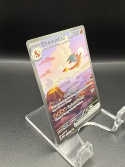 Pokemon Charizard EX 199/165 Scarlet & Violet 151 mew en SIR Near Mint - Image 2