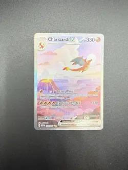Pokemon Charizard EX 199/165 Scarlet & Violet 151 mew en SIR Near Mint - Image 5