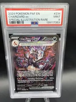 Charizard ex 234/091 SV: Paldean Fates Holo SIR Pokemon PSA 9 Mint - Image 1