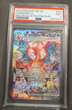 POKEMON CARD CHARIZARD ex SIR 223 OBSIDIAN FLAMES #223 OBF EN GRADED PSA 9 MINT - Image 1