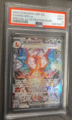POKEMON CARD CHARIZARD ex SIR 223 OBSIDIAN FLAMES #223 OBF EN GRADED PSA 9 MINT - Image 2