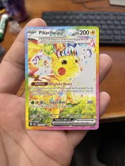 Pikachu EX SIR 238/191 Surging Sparks Near Mint Condition Pokemon Tcg - Image 2
