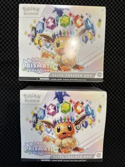 Pokemon TCG Prismatic Evolutions Elite Trainer Box ETB Factory Sealed Lot of 2 - Image 1
