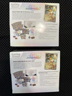 Pokemon TCG Prismatic Evolutions Elite Trainer Box ETB Factory Sealed Lot of 2 - Image 2