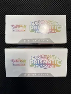 Pokemon TCG Prismatic Evolutions Elite Trainer Box ETB Factory Sealed Lot of 2 - Image 5