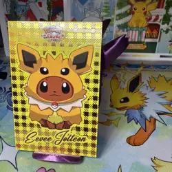 Box Hit Gold Holo Eevee Poncho Jolteon Let’s Go Eevee Card Database - Image 3