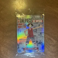 One Piece College Basketball US Voyage Monkey D. Luffy Promo Card - Holo - Jan-M - Image 1
