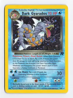Dark Gyarados Prerelease 08/82 Holo WoTC Promo Pokemon Card MP - Image 1