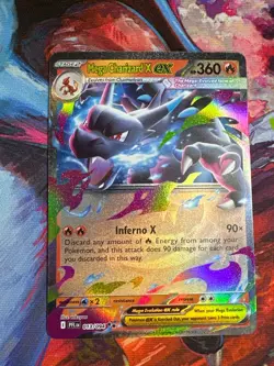 Mega Charizard X ex 013/094 Me02: Phantasmal Flames Holo Pokemon Card - Image 1