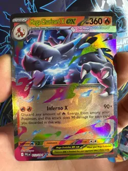 Mega Charizard X ex 013/094 Me02: Phantasmal Flames Holo Pokemon Card - Image 3