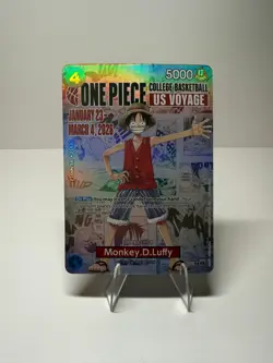 One Piece Card Game Monkey D. Luffy College Basketball Promo - Image 1