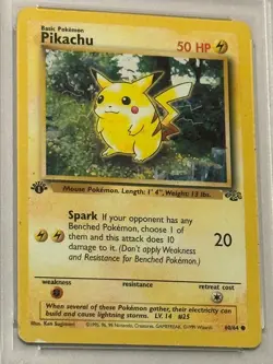 Pokemon Pikachu 60/64 Jungle 1st Edition Vintage Card - PSA Graded 5 - Image 2