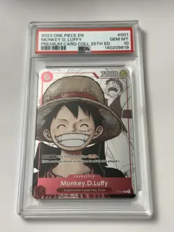 2023 ONE PIECE PREMIUM CARD COLLECTION 25TH EDITION #001 MONKEY D. LUFFY PSA 10 - Image 2