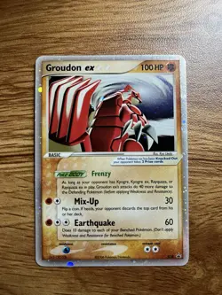 Pokemon TCG Groudon ex EX Crystal Guardians Holo Rare 038/100 EX 100HP Card - Image 1