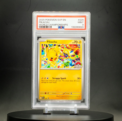 Pikachu 2025 World Championships Promo SVP EN #225 | Pokemon Card | PSA 9 Mint - Image 1