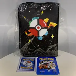 Pokemon TCG Mixed Card Binder (includes 88 Pokemon Cards/Stickers w/Exclusive - Image 1